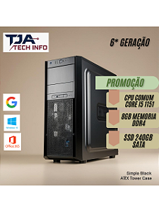 Cpu  i5 6* geração 8gb ddr4 ssd 240gb Wifi 1151 Nova