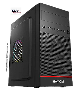 Gabinete Office ATX/Micro-ATX p/ PC – 4 Slots PCI, Suporte SSD/HDD, Sem Cooler