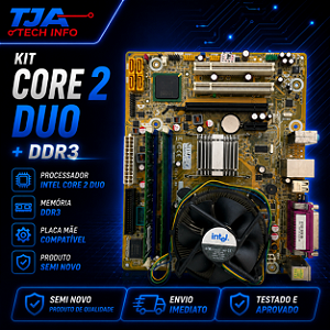 Kit Intel Core 2 Duo 2gb DDR3 | Semi Novo | Envio Imediato 🚚