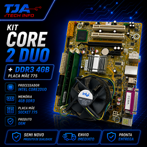 Kit Intel Core2Duo + DDR3 4GB + Placa 775 | OEM | Pronta Entrega 🚚