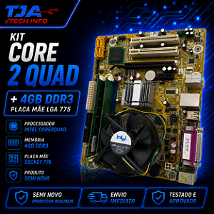 Kit Intel Core2Quad 4GB DDR3 | LGA 775 💻 | Semi Novo | Envio Imediato 🚚