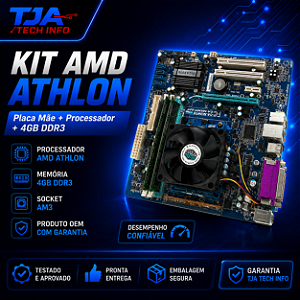 Kit AMD Athlon 4GB DDR3Socket AM3 OEM Garantia Pronta Entrega