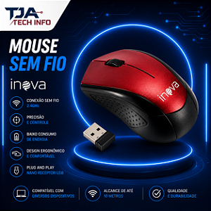 Mouse Sem Fio USB Óptico – Modelos Variados – DPI Ajustável