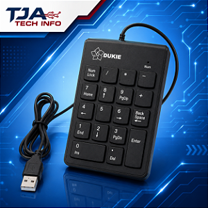Mini Teclado Numérico USB 18 Teclas para Notebook e PC – Slim e Portátil