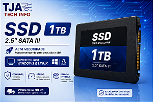 SSD 1TB 2.5" SATA III | Alta Velocidade | Windows e Linux | Pronta Entrega