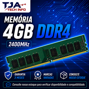 Memória DDR4 4GB 2400MHz PC4-19200 Desktop Computador