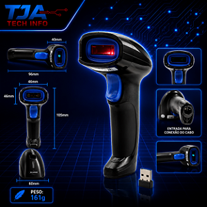 Leitor de Código de Barras Sem Fio Haiz HZ-1100LW – USB – Homologado Anatel
