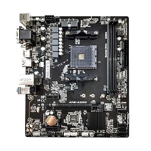 Placa-Mãe  A520, AMD AM4, mATX, DDR4, DVI-D, HDMI, D-SUB, M.2 - APM-A520G