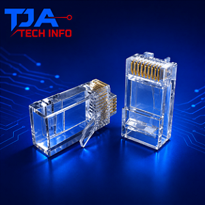 Conector RJ45 Cat6 EZ Crimp Passagem Direta – Alta Performance e Instalação Rápida | TJA Tech Info