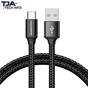 Cabo USB Tipo-C | Carga Rápida e Transmissão de Dados | Alta Qualidade | TJA Tech Info