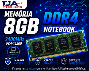 Memória Notebook DDR4 8GB 2400MHz PC4-19200 SO-DIMM