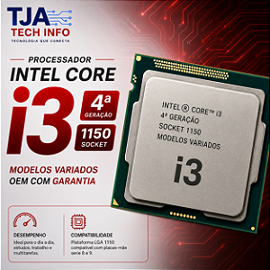 Processador Intel Core i3 4ª Geração LGA 1150 | i3-4130 a i3-4370 | OEM