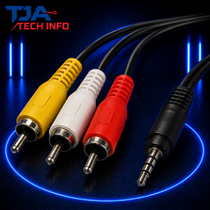Cabo P2 x 2 RCA Áudio Estéreo 1,5 Metros – Alta Qualidade | TJA Tech Info
