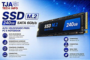 SSD M.2 240GB SATA III 6Gb/s | Alta Velocidade para PC e Notebook