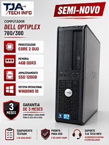 Computador Dell Optiplex 780/380 Core 2 Duo 4GB DDR3 SSD 120GB Windows 10 Semi-Novo