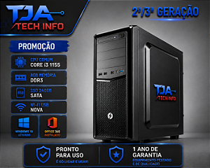 Computador Core i3 3ª Geração 8GB RAM DDR3 SSD 240GB Wi-Fi Windows 10 Pro