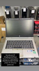 Notebook HP EliteBook 8470p | Core i5 | 16GB RAM | SSD 120GB