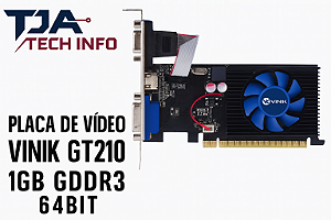 Placa de Vídeo GT210 1GB GDDR3 64 Bits HDMI DVI VGA PCI Express Nova
