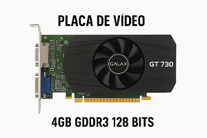 Placa de Vídeo Galax GeForce GT 730 4GB GDDR3 128 Bits – HDMI / DVI / VGA