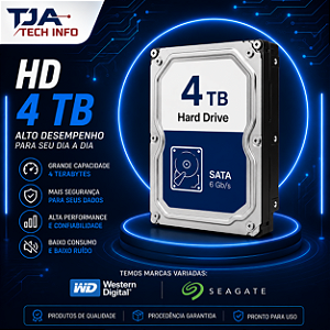 HD Interno 4TB SATA 3.5" para Desktop, Servidor e DVR