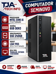Computador Core i5 2ª/3ª Geração 8 GB DDR3 SSD 240 GB Slim