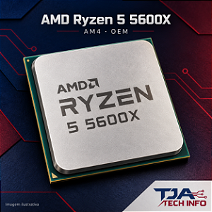 Processador AMD Ryzen 5 5600X AM4 OEM 6 Núcleos 12 Threads Sem Vídeo Sem Cooler