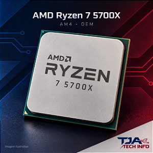 Processador AMD Ryzen 7 5700X AM4 OEM 8 Núcleos 16 Threads Sem Vídeo Sem Cooler