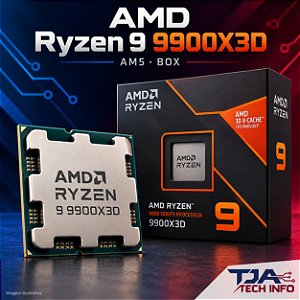 Processador AMD Ryzen 9 9900X3D AM5 BOX 12 Núcleos 24 Threads Sem Cooler