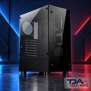 Gabinete Gamer Rise Mode Glass 06X Preto – Sem Ventoinhas