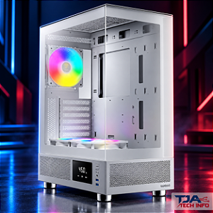 Gabinete Gamer Gamdias Atlas E1 WH Branco – 3 Ventoinhas