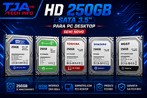 HD 250GB SATA 3.5” para PC Desktop | TJA Tech Info