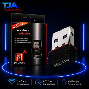 Adaptador Wireless USB 150Mbps – Wi-Fi Sem Fio para PC e Notebook | TJA Tech Info