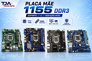 Placa Mãe Socket 1155 DDR3 – Intel 2ª e 3ª Geração – HDMI VGA DVI