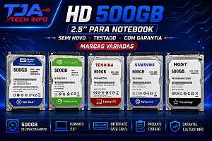 HD 500GB 2.5" para Notebook | Semi Novo | TJA Tech Info