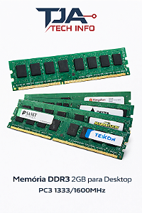 Memória 2GB DDR3 DIMM – PC3-10600/12800 | Garantia 3 Meses