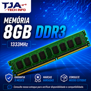 Memória DDR3 8GB 1333MHz PC3-10600 Desktop Computador