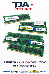 Memória DDR3 8GB para Desktop – PC3-10600 / 12800 | Testada