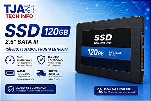 SSD 120GB 2.5" SATA III | Alta Velocidade | Diversas Marcas | Pronta Entrega
