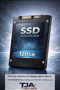 SSD 120GB 2.5" SATA III – Rápido, Testado e Pronta Entrega!