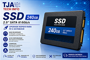 SSD 240GB 2.5" SATA III 6Gb/s | Upgrade Rápido para PC e Notebook