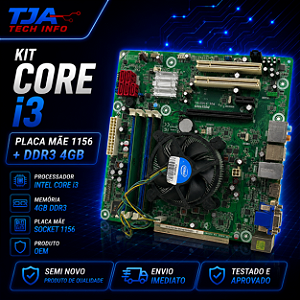 Kit Intel Core i3 DDR3 4GB Placa 1156 💻 | OEM | Envio Imediato 🚚