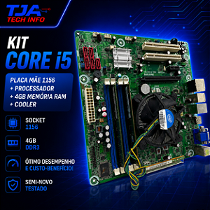 Kit Core i5 com Placa 1156 4GB DDR3 Ótimo Desempenho e Custo-Benefício!