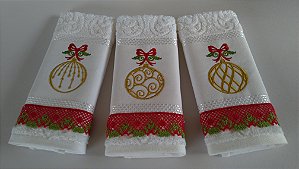Kit toalhas de lavabo de Natal