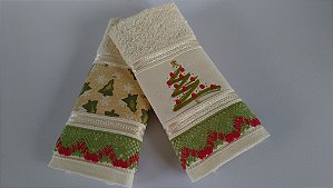 Kit toalha de lavabo Natal