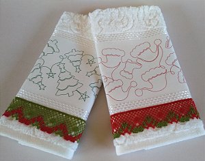 Kit toalhas de lavabo Natal