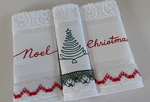 Kit toalhas de lavabo Natal