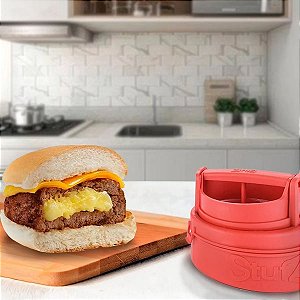 Kit 3 Stufz Burguer Press Modelador De Hamburguer Recheado