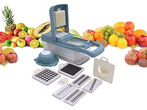 Cortador Multi Fatiador Nicer Para Alimentos E Frutas 8 em 1