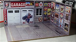 Diorama Hot Garage - 1/64 - MDF