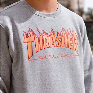 dark blue thrasher moletom com capuz